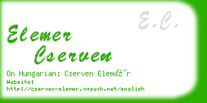 elemer cserven business card